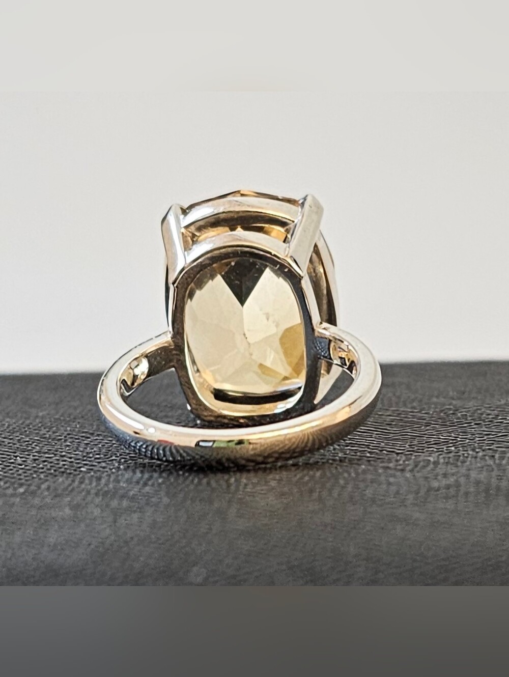 925 STERLING SILVER with Citrine Ring SZ 5 - Picture 4 of 6